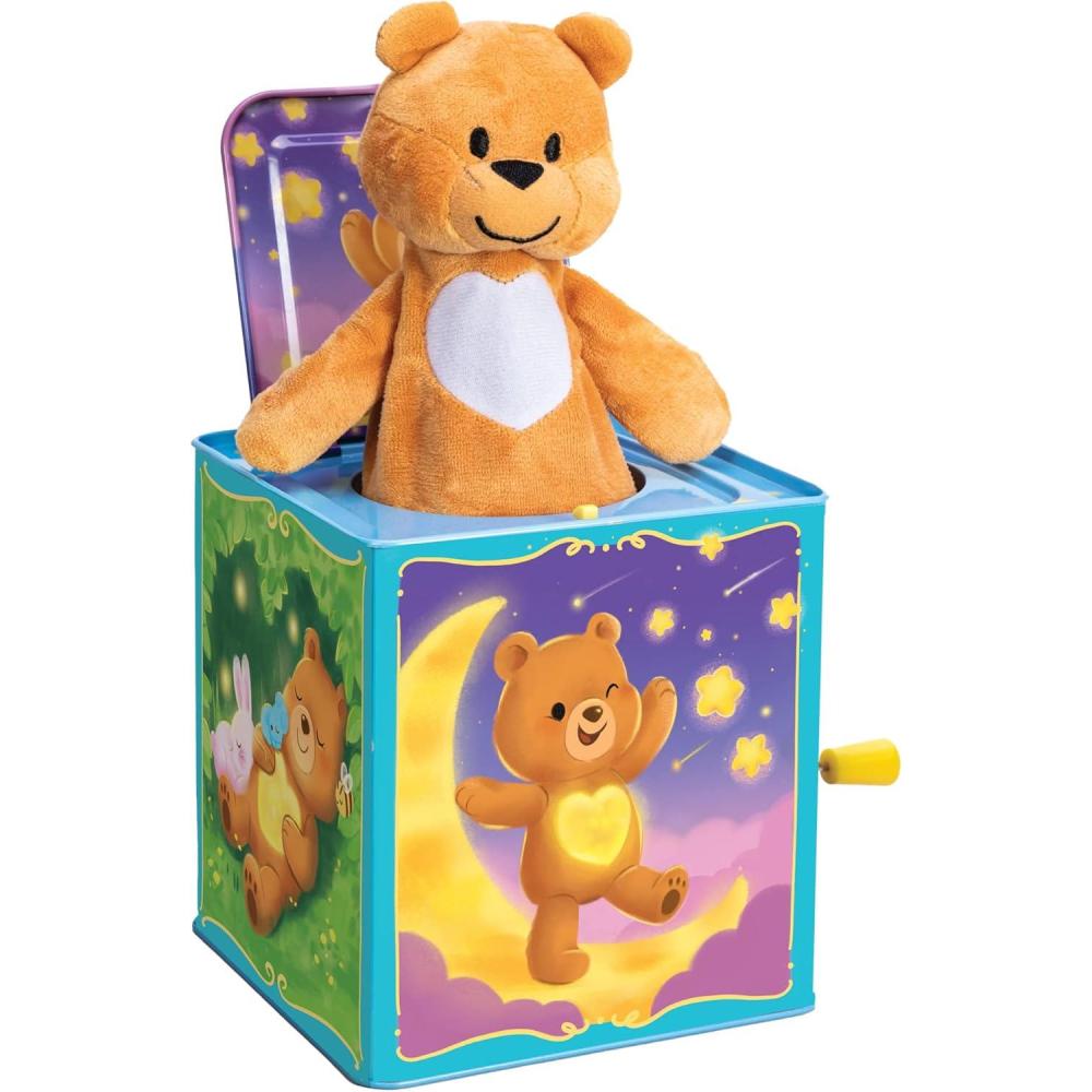 Schylling-Teddy Bear Pop N Glow Jack in The Box-18+mo-TPGJB, Small